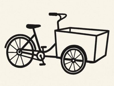 Cargo bike three wheels